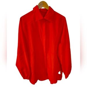 NWT Wilo Label Women's Parachute Workout Long Sleeve Top Orange Size Medium